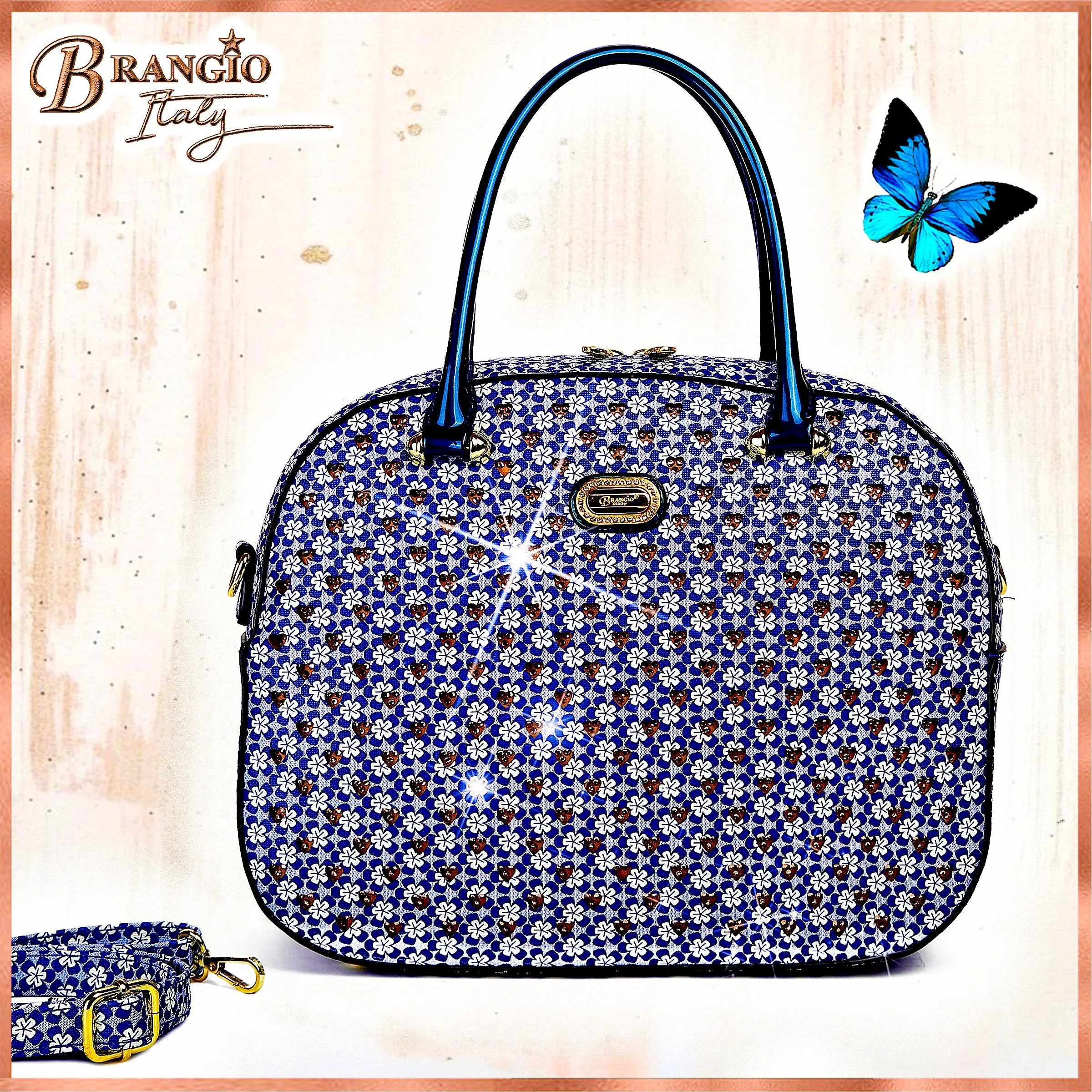 Galaxy Stars Crystal Stud Overnight Travel Bag [RLO8329]