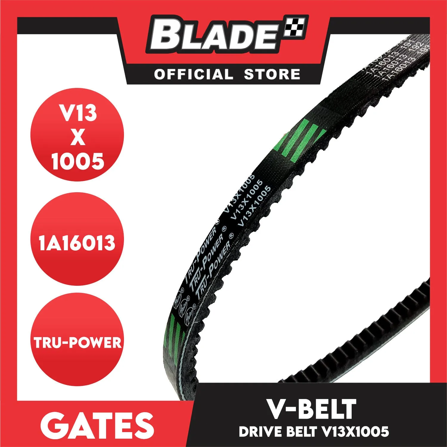 Gates Automotive Drive V-Belt Fan Belt Extend V13X1005 For Suzuki
