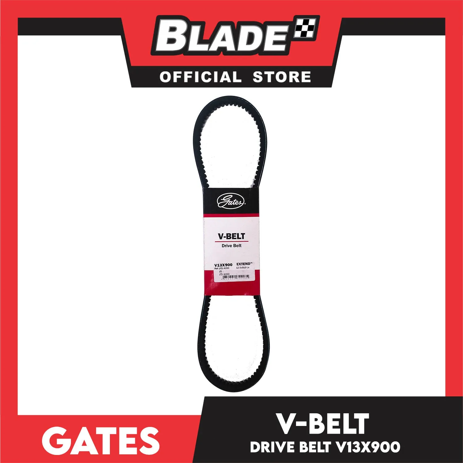 Gates Automotive Drive V-Belt Fan Belt Extend V13X900