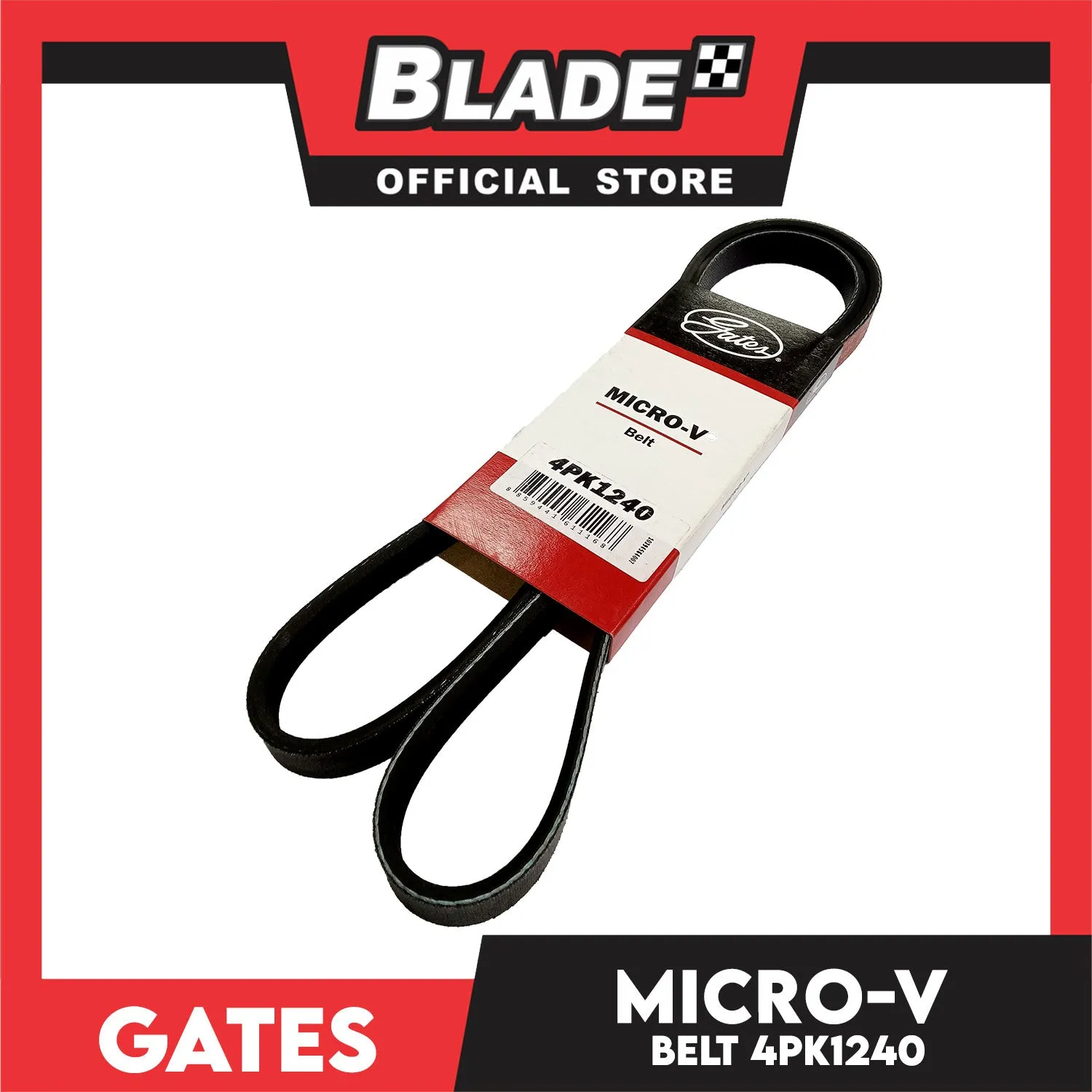 Gates Automotive Micro-V Fan Belt 4PK1240 For Toyota