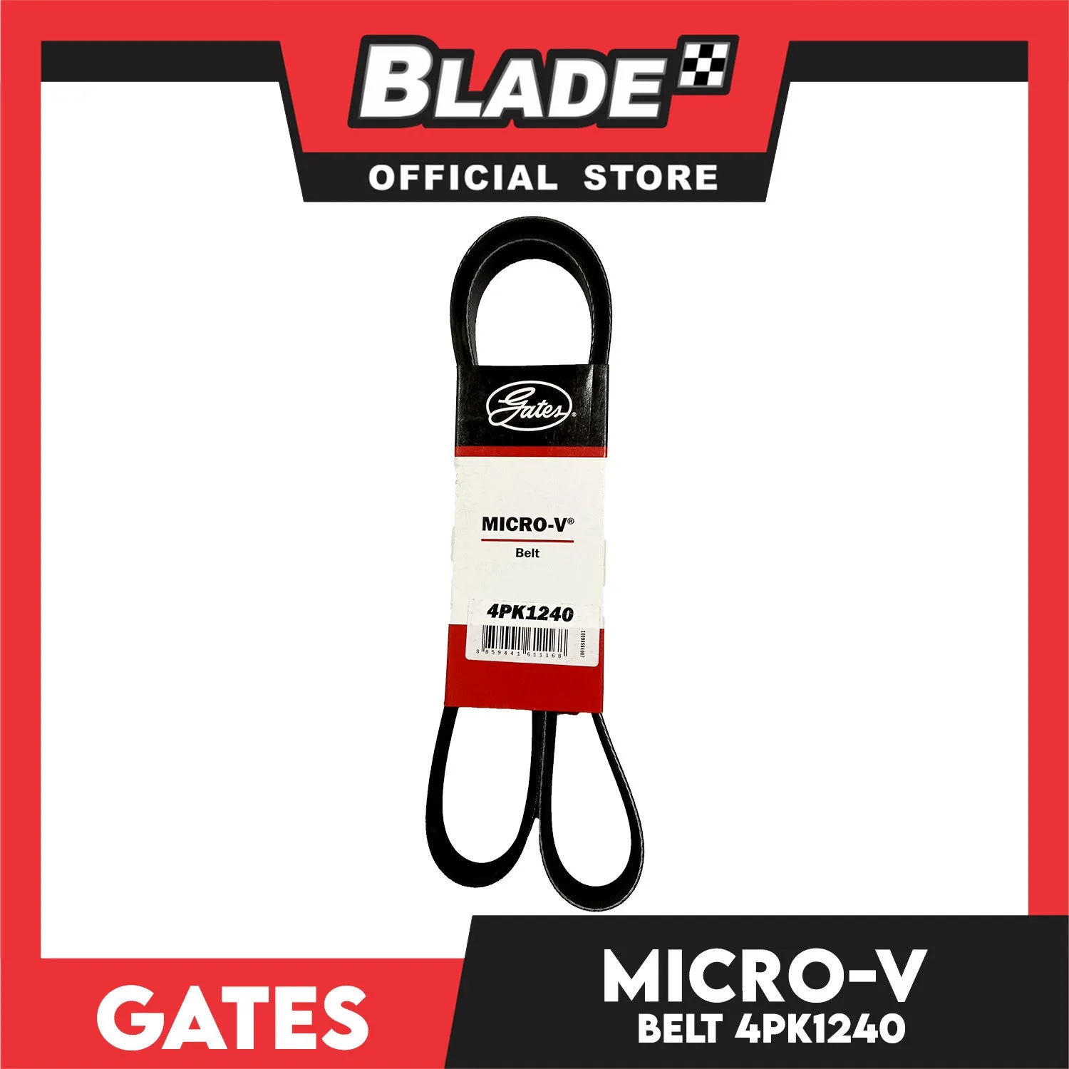 Gates Automotive Micro-V Fan Belt 4PK1240 For Toyota