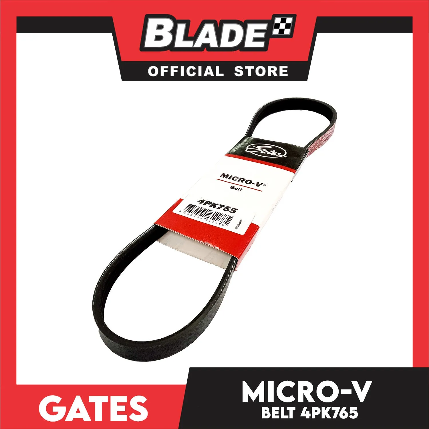 Gates Automotive Micro-V Fan Belt 4PK765 For Honda and Suzuki