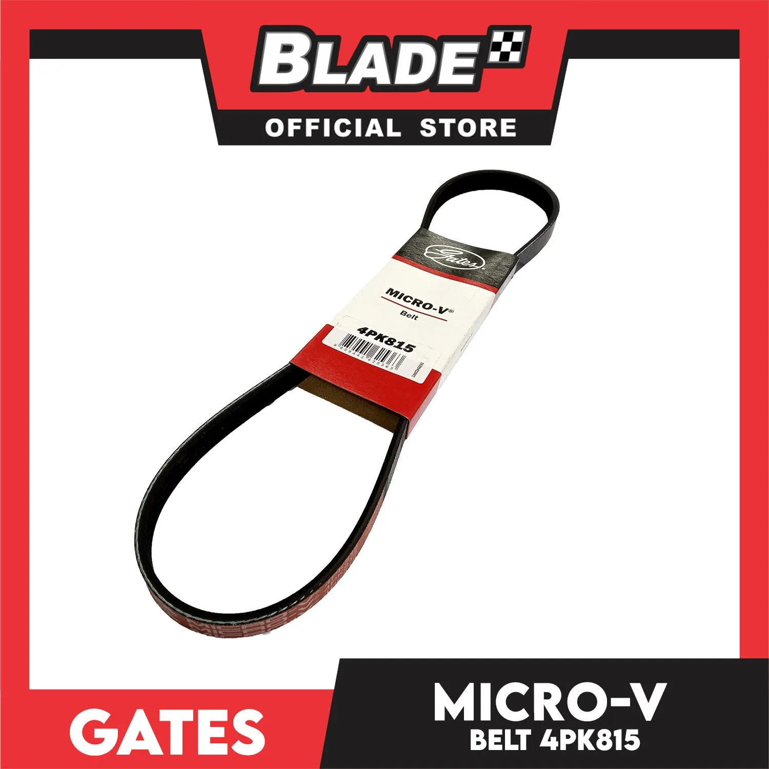Gates Automotive Micro-V Fan Belt 4PK815 For Honda, Hyundai and Toyota