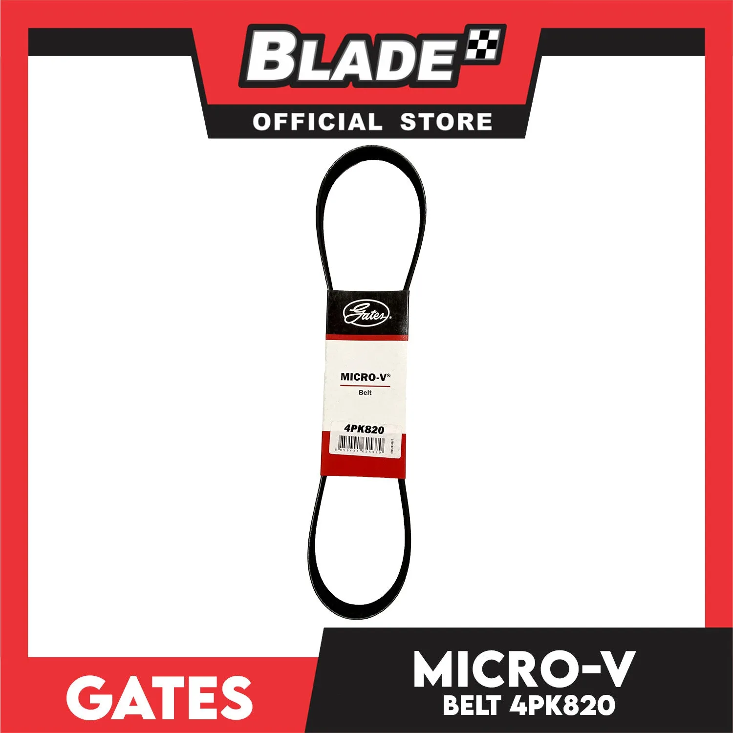 Gates Automotive Micro-V Fan Belt 4PK820 For Honda