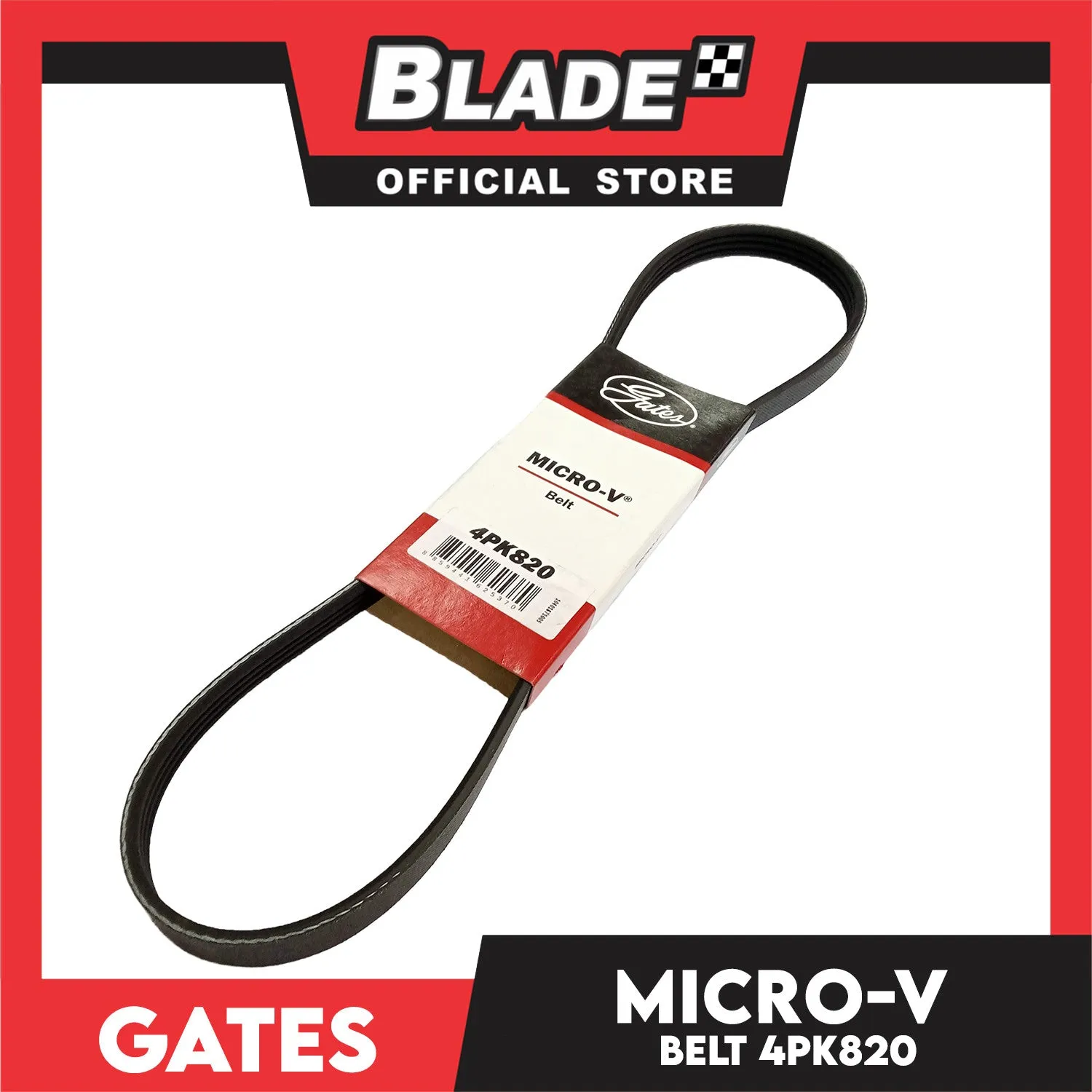 Gates Automotive Micro-V Fan Belt 4PK820 For Honda