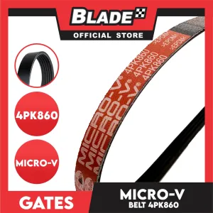 Gates Automotive Micro-V Fan Belt 4PK860 For Toyota