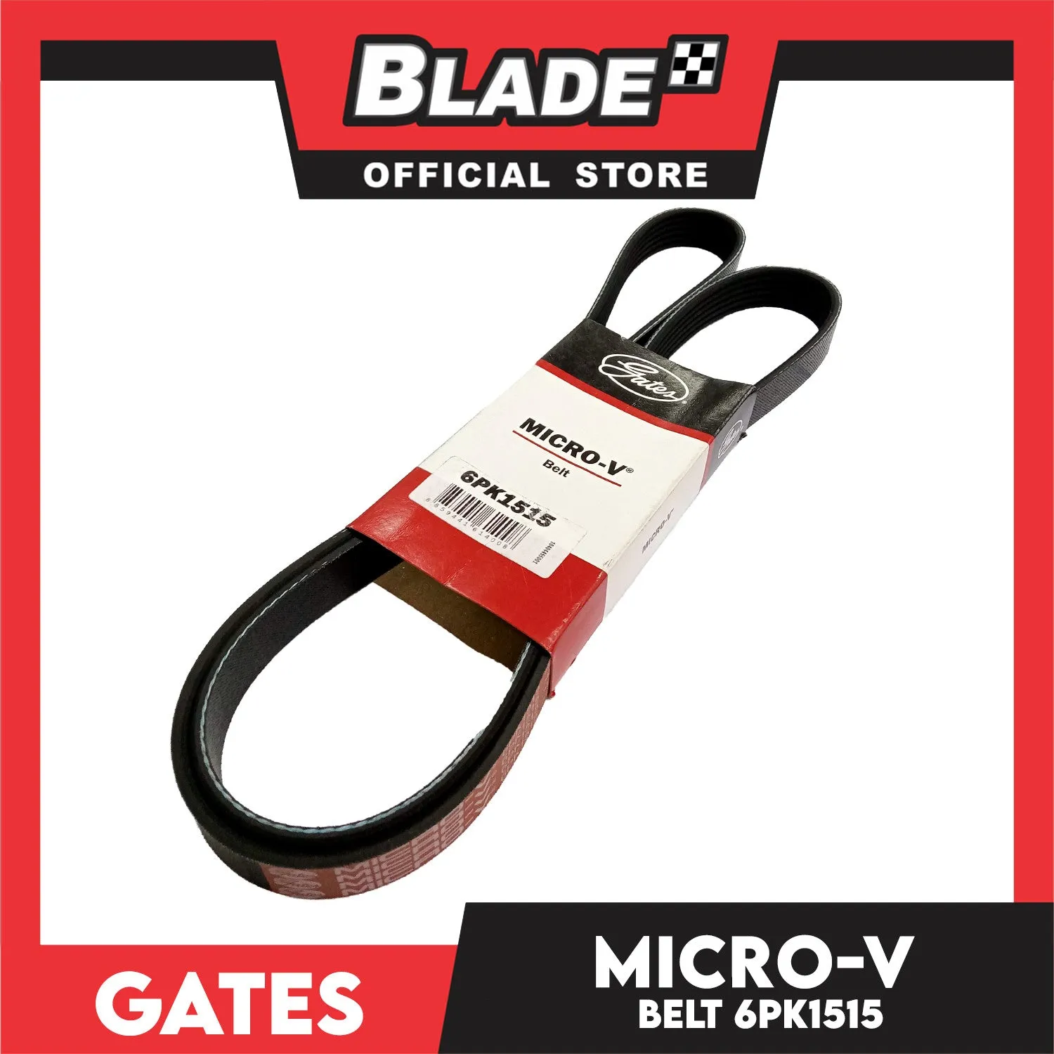 Gates Automotive Micro-V Fan Belt 6PK1515 For Mitsubishi