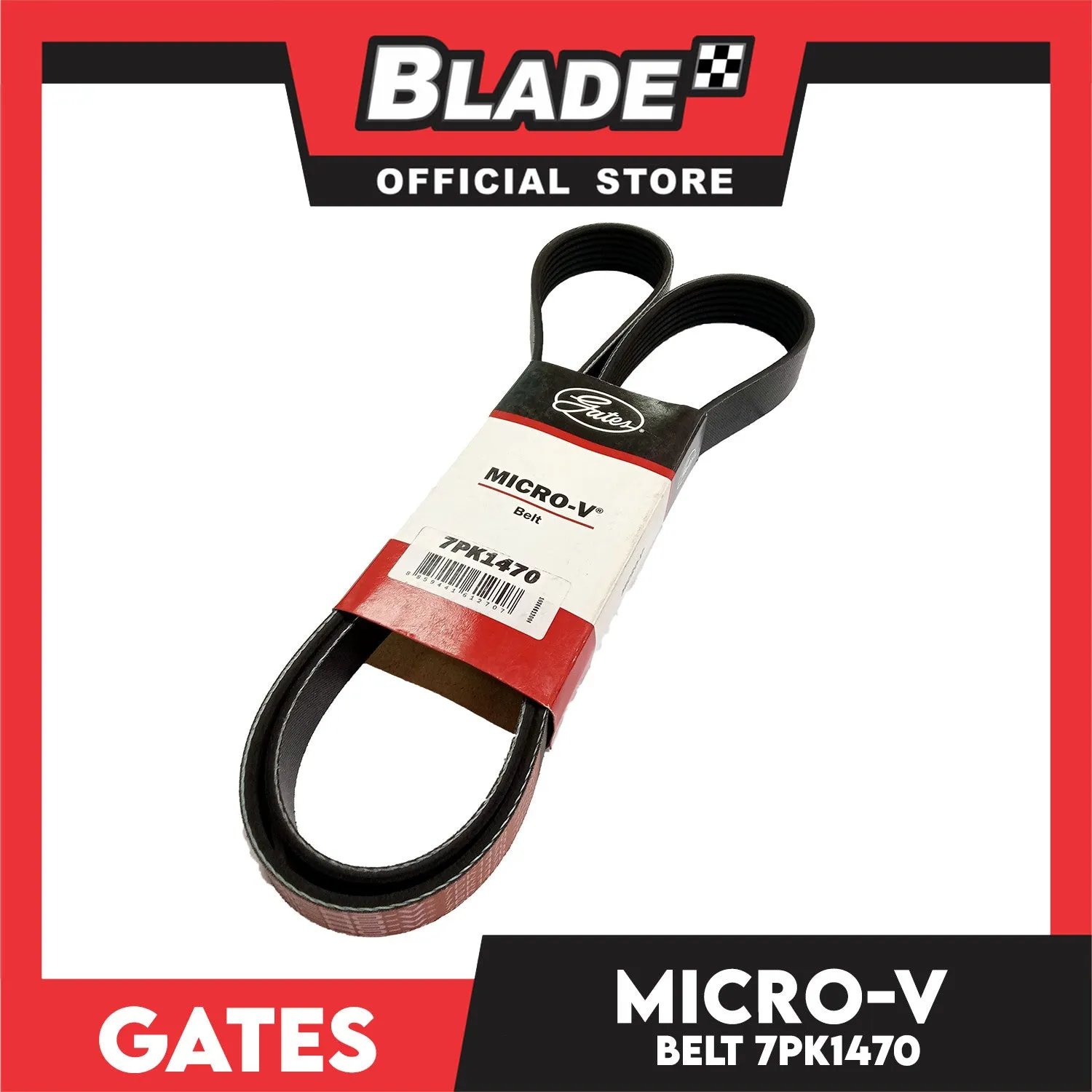 Gates Automotive Micro-V Fan Belt 7PK1470 KO70579 for Toyota