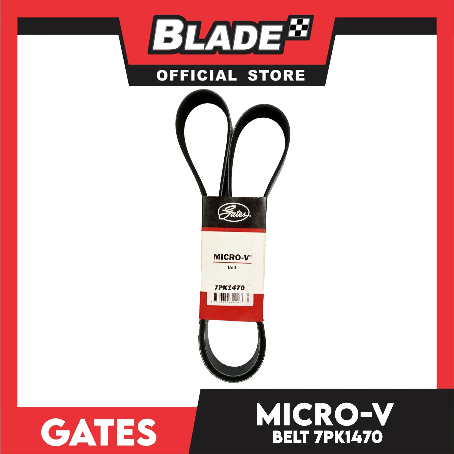 Gates Automotive Micro-V Fan Belt 7PK1470 KO70579 for Toyota