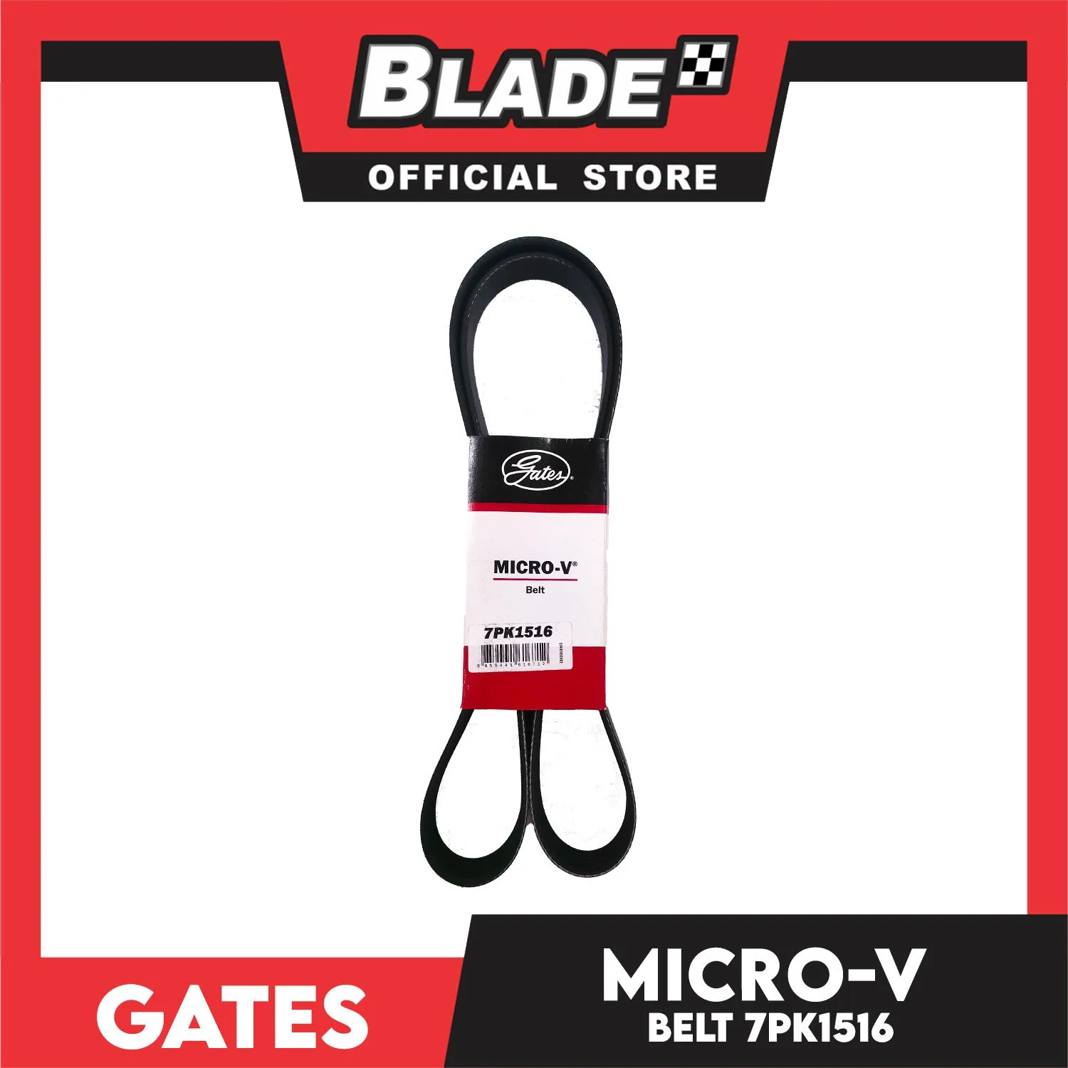 Gates Automotive Micro-V Fan Belt 7PK1516 for Toyota