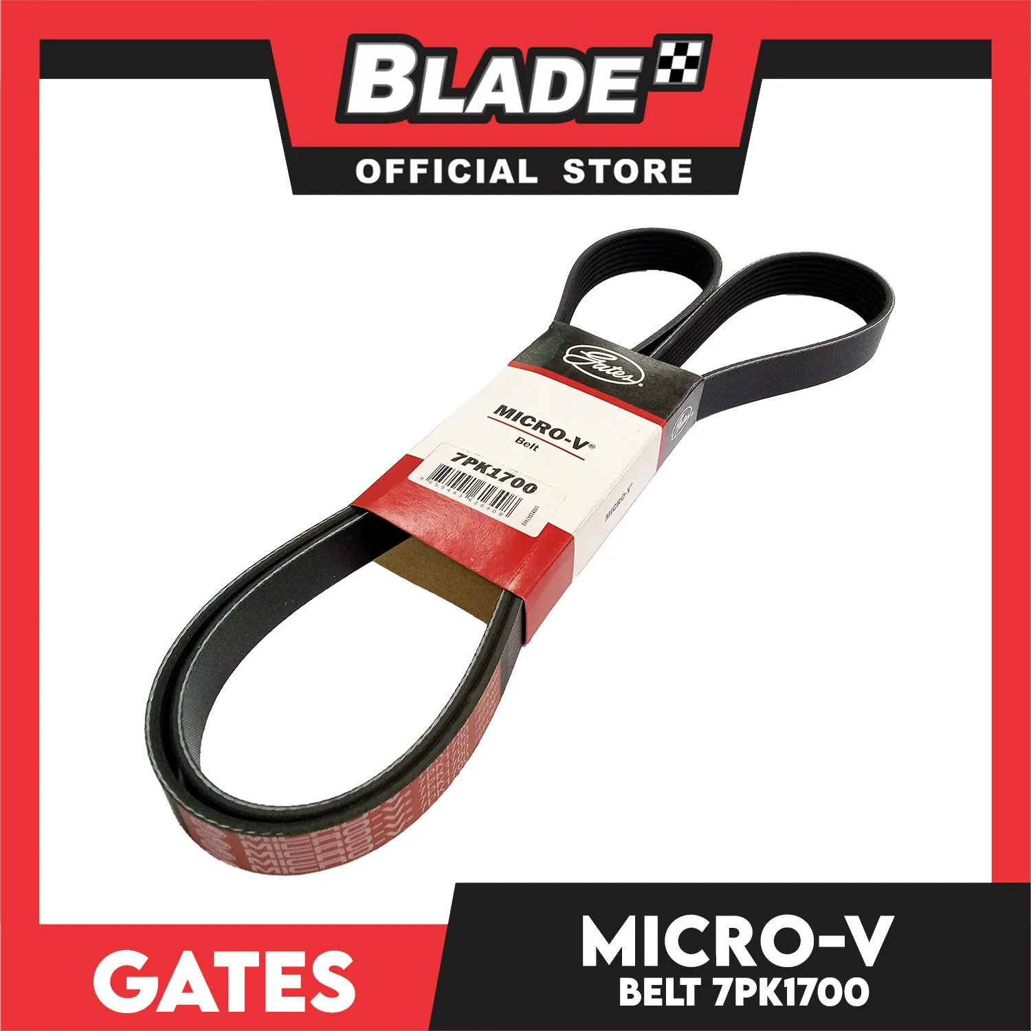 Gates Automotive Micro-V Fan Belt 7PK1700 For Nissan Maxima and Murano