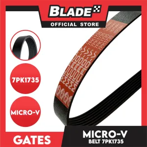Gates Automotive Micro-V Fan Belt 7PK1735 KO70682 For Nissan