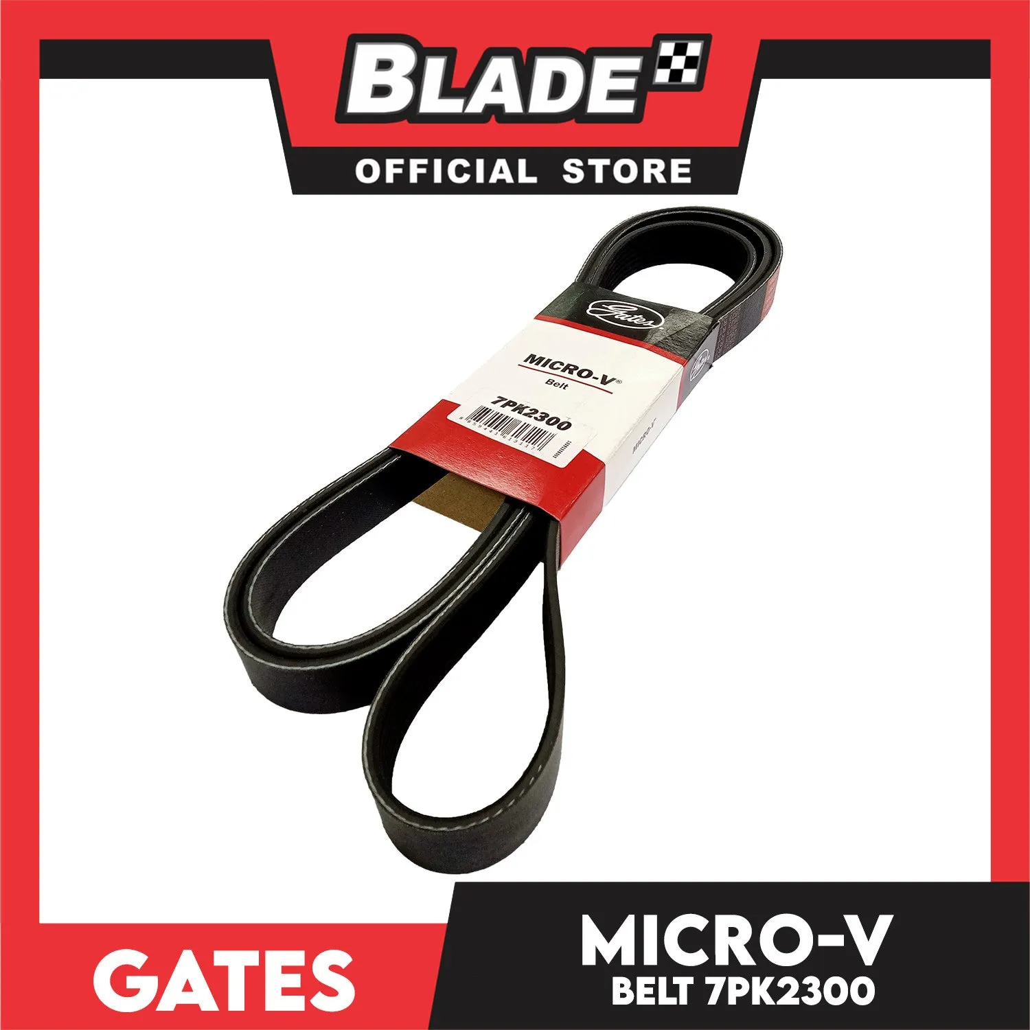Gates Automotive Micro-V Fan Belt 7PK2300 KO70905 For Toyota