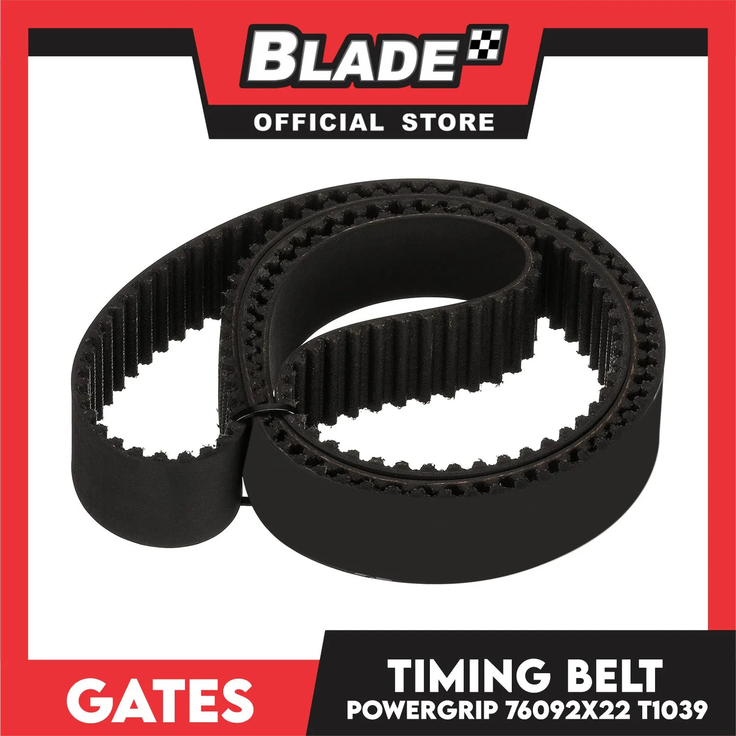 Gates Unitta PowerGrip Timing Fan Belt T1039 76092 x 22mm 1pc for Hyundai, Mitsubitshi, Proton