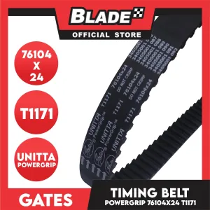 Gates Unitta PowerGrip Timing Fan Belt T1171 76104 x 24mm 1pc  for Honda, Isuzu