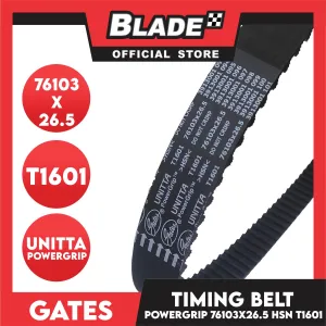 Gates Unitta PowerGrip Timing Fan Belt T1601 76103 x 26.5mm 1pc for Ford, Mazda