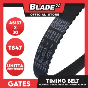 Gates Unitta PowerGrip Timing Fan Belt T847 75137 x 30mm for Isuzu