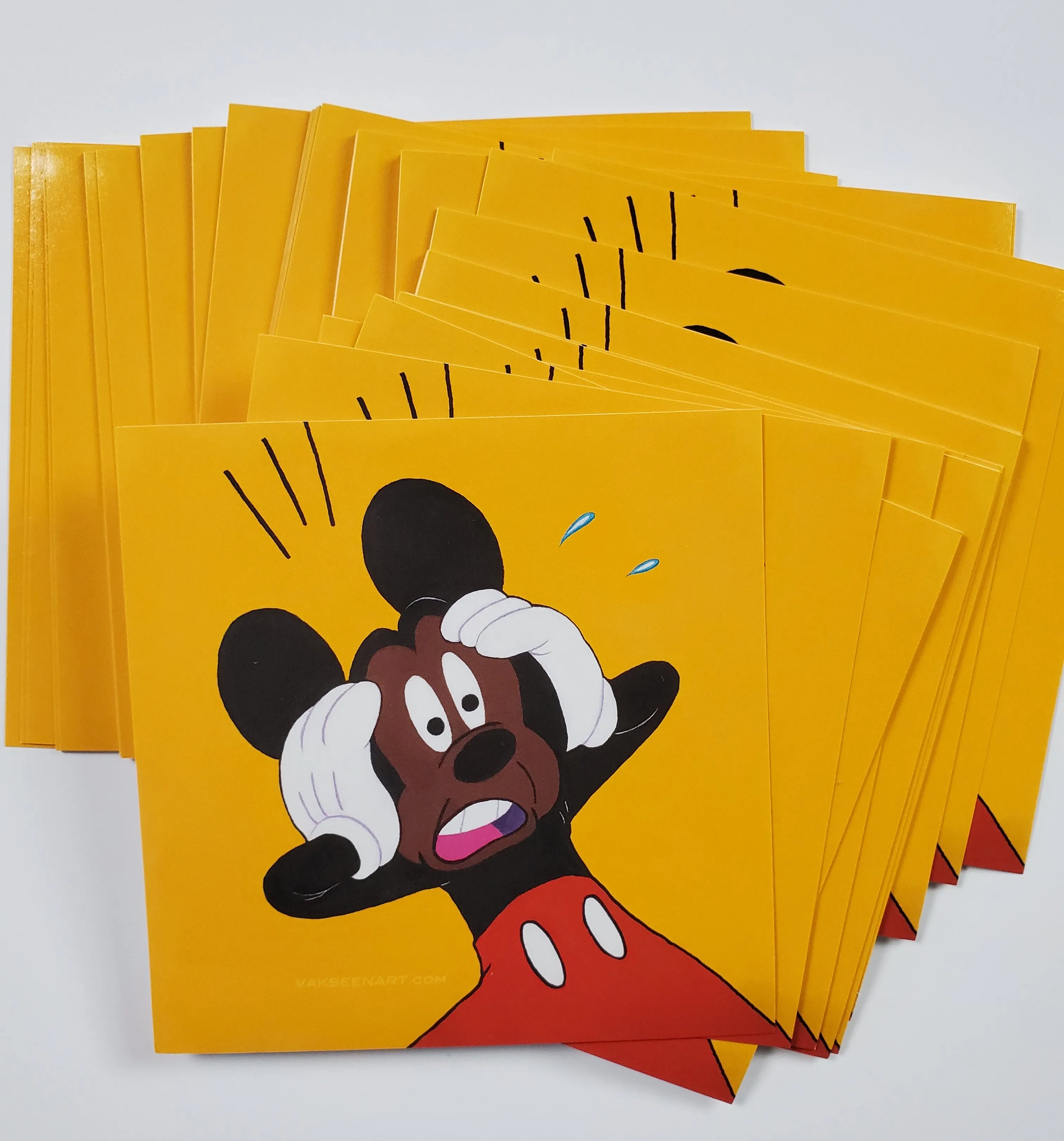 Gee GOSH!! - FOBP - Black Mickey Mouse portrait art - Custom Art Stickers for Laptop & Wall Decor - Vakseen Art