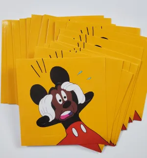 Gee GOSH!! - FOBP - Black Mickey Mouse portrait art - Custom Art Stickers for Laptop & Wall Decor - Vakseen Art