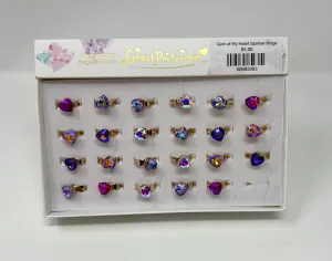Gem of My Heart Spinner Rings