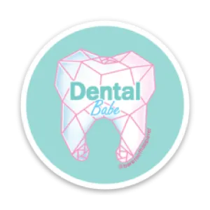 Geo Tooth Dental Babe Sticker