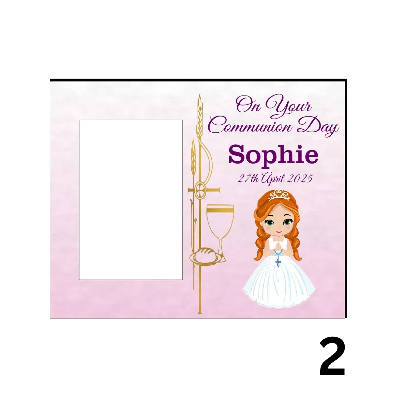 Girl Communion Frame, Personalised Gift