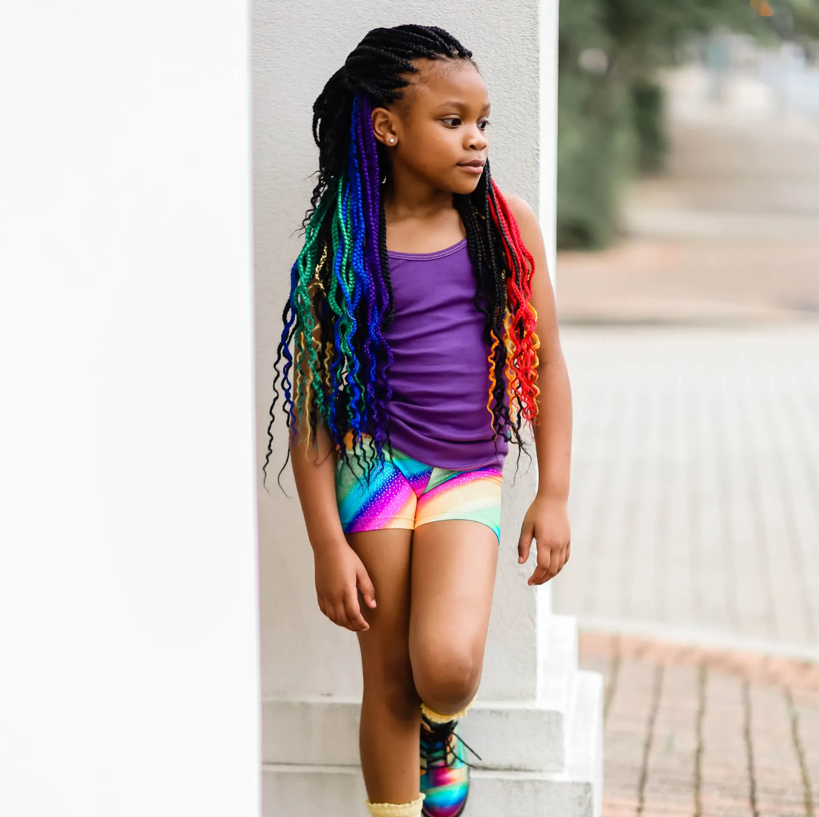 Girls Novelty Bike Shorts  | Fuchsia Sparkly Shimmer