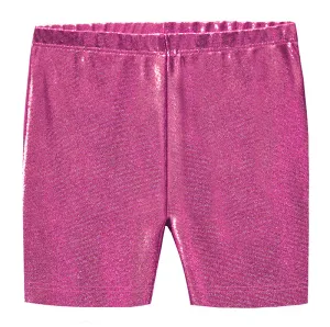 Girls Novelty Bike Shorts  | Fuchsia Sparkly Shimmer