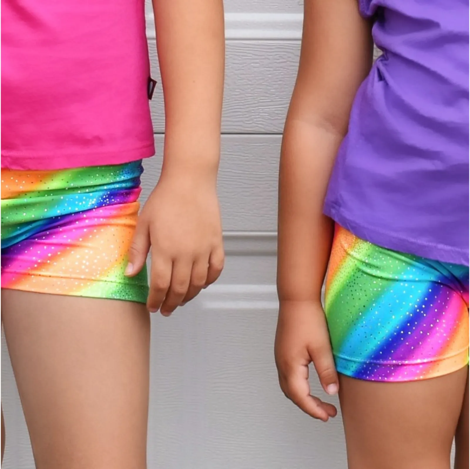 Girls Novelty Bike Shorts  | Fuchsia Sparkly Shimmer