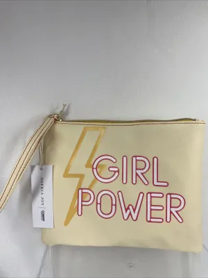 Girls Wristlet Bag Conair  7" x 9"  "GIRL Power" Sophia Joy Zip Closure Purse