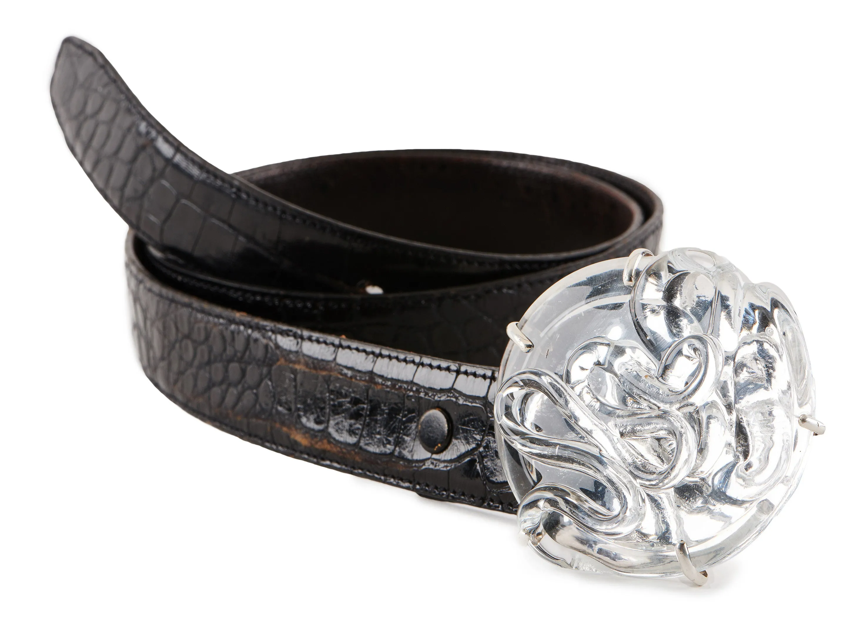Glass Belt Buckle, Rodeo Worthy.
