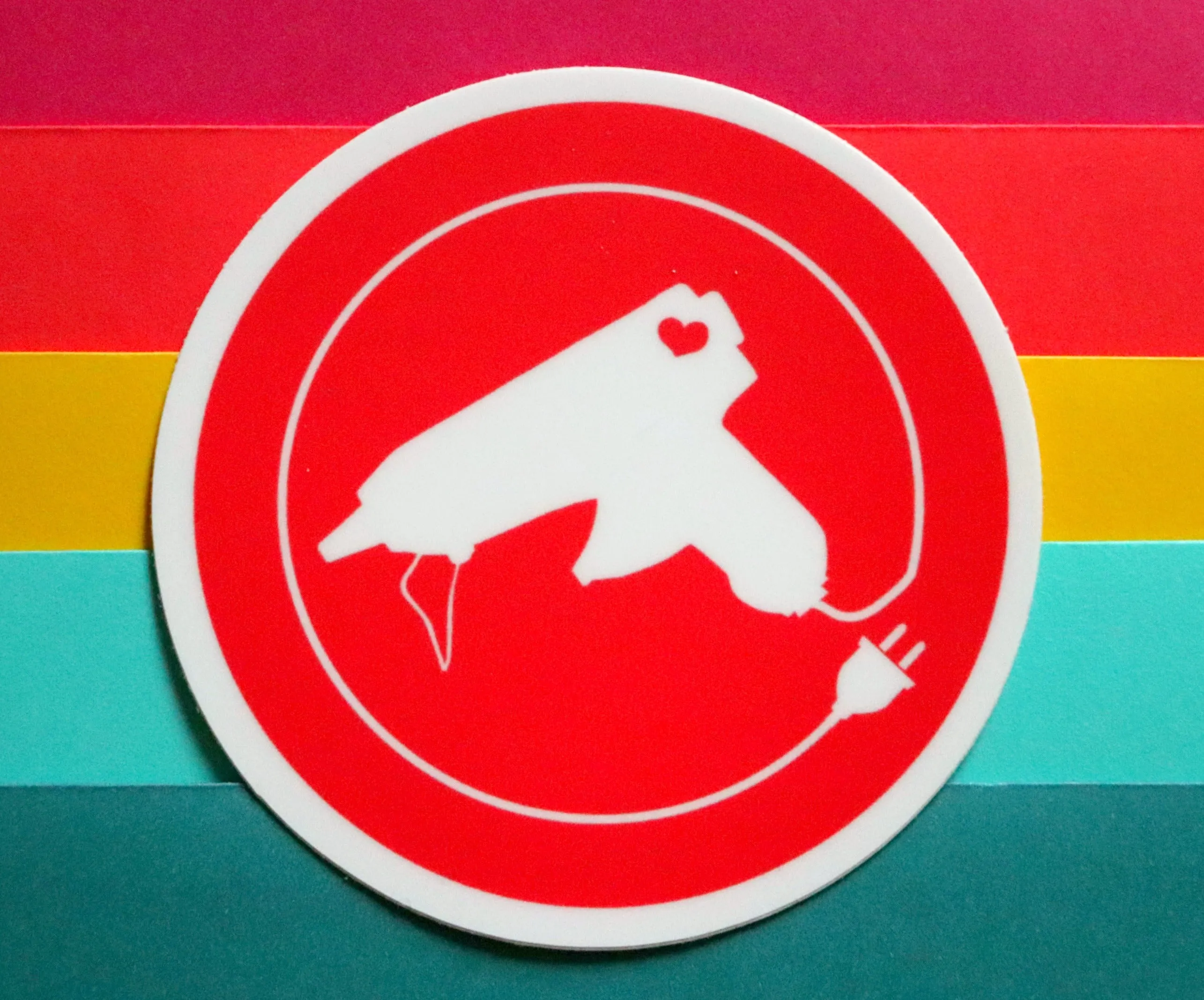Glue gun Sticker in PINK