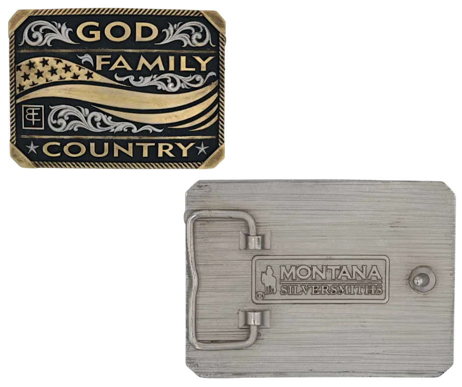 God , Family, Country Belt Buckle