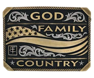 God , Family, Country Belt Buckle