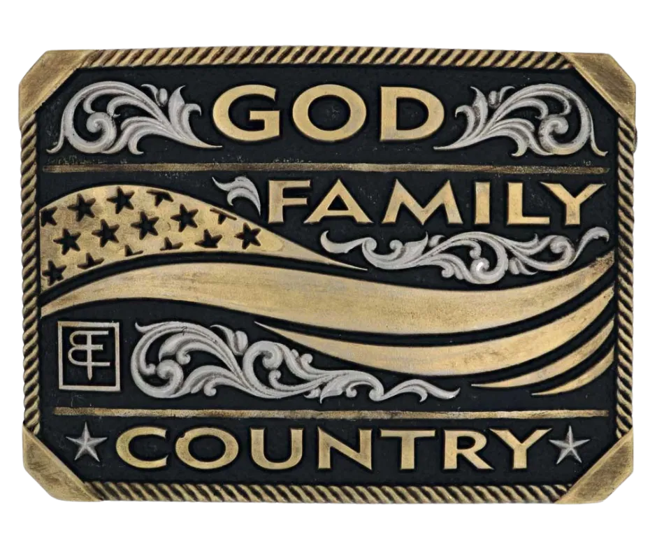 God , Family, Country Belt Buckle