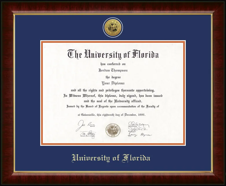 Gold Engraved Murano Diploma Frame-240484