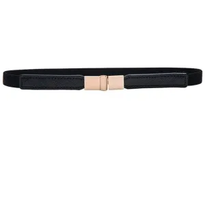 Golden Buckle Thin Stretch Belt
