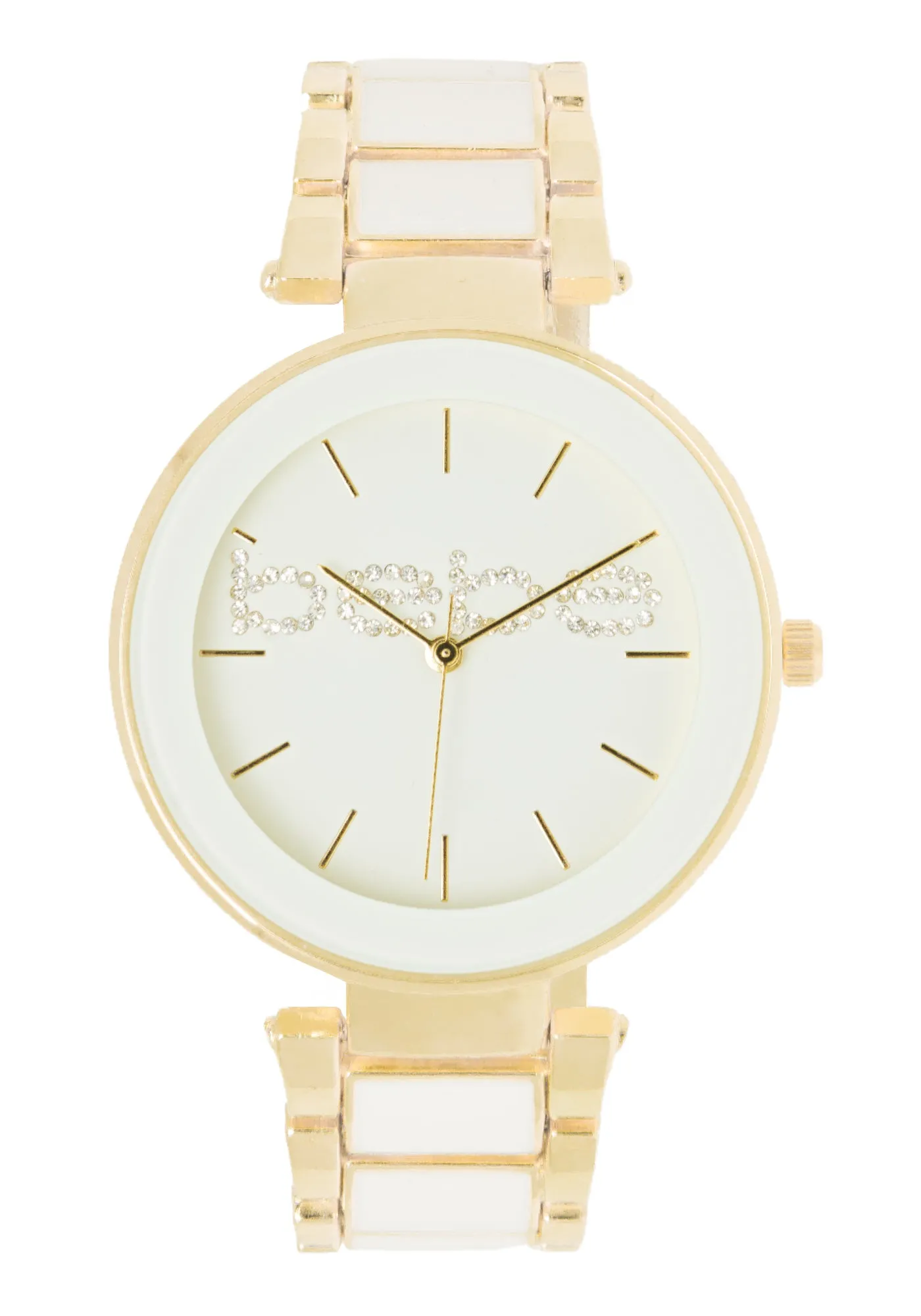 Goldtone And White Watch