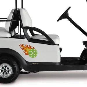 Golf Cart Pickleball Fireball Decal