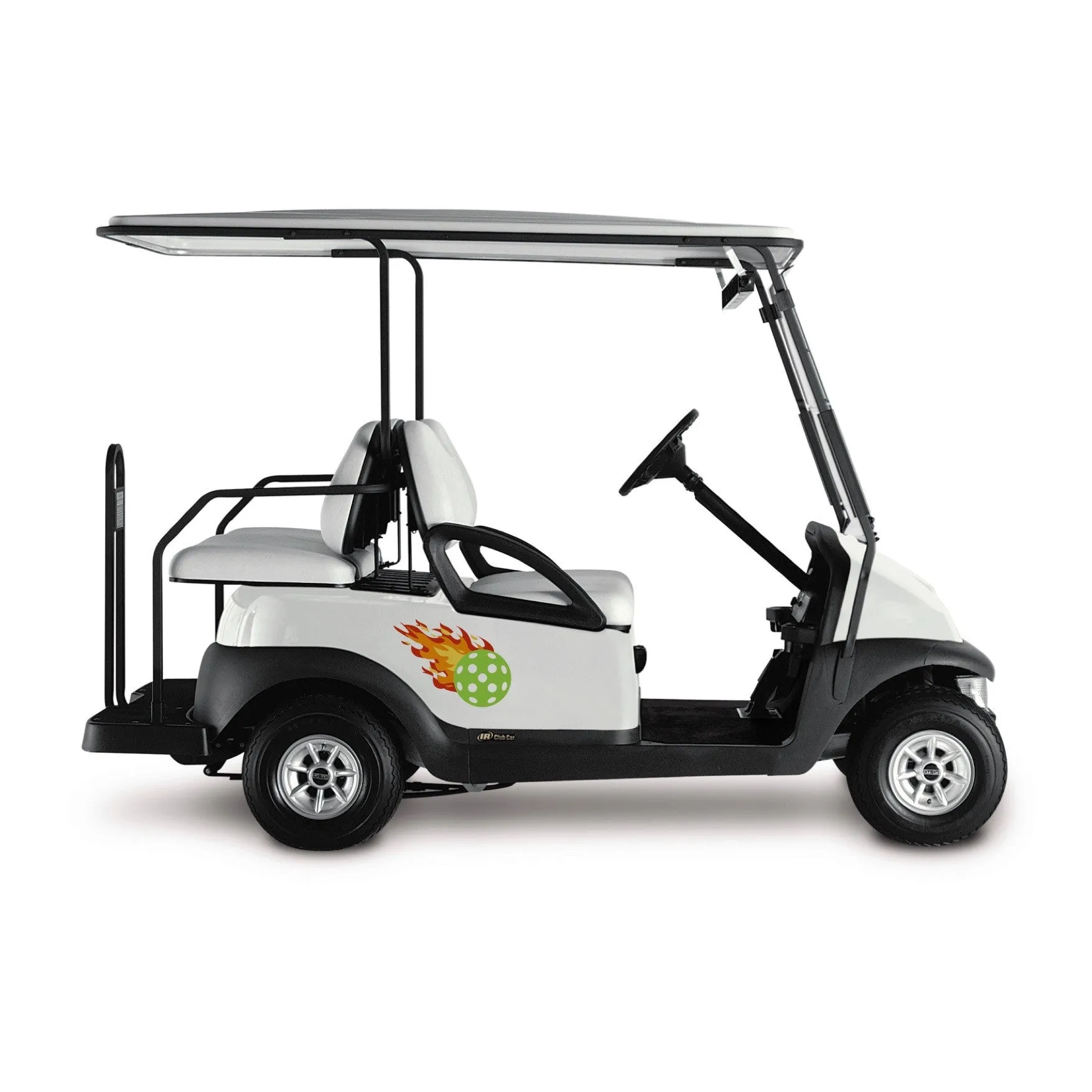 Golf Cart Pickleball Fireball Decal