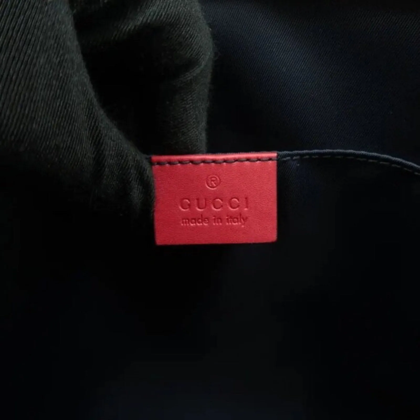 GUCCI Blooms Blue Canvas Clutch Bag
