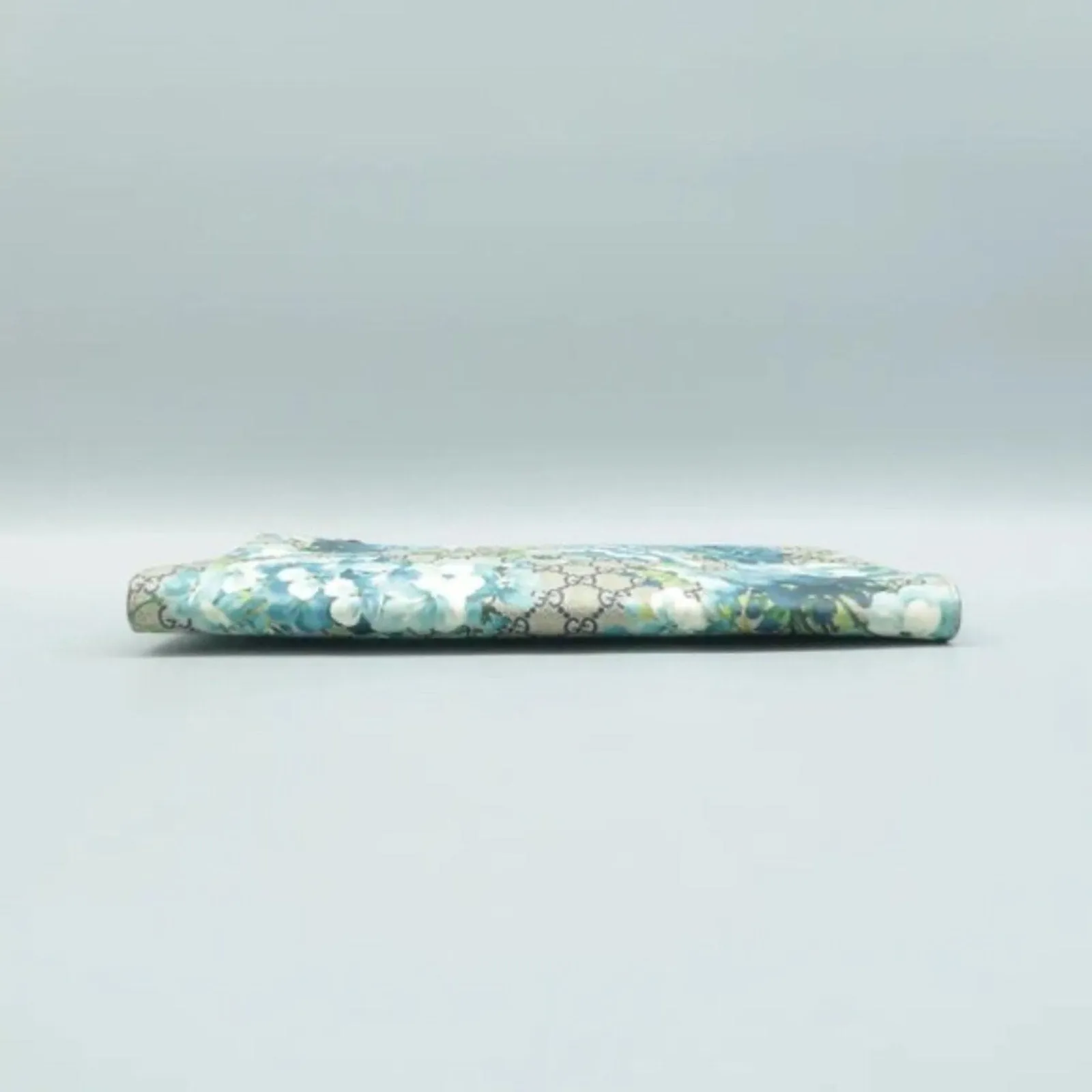 GUCCI Blooms Blue Canvas Clutch Bag