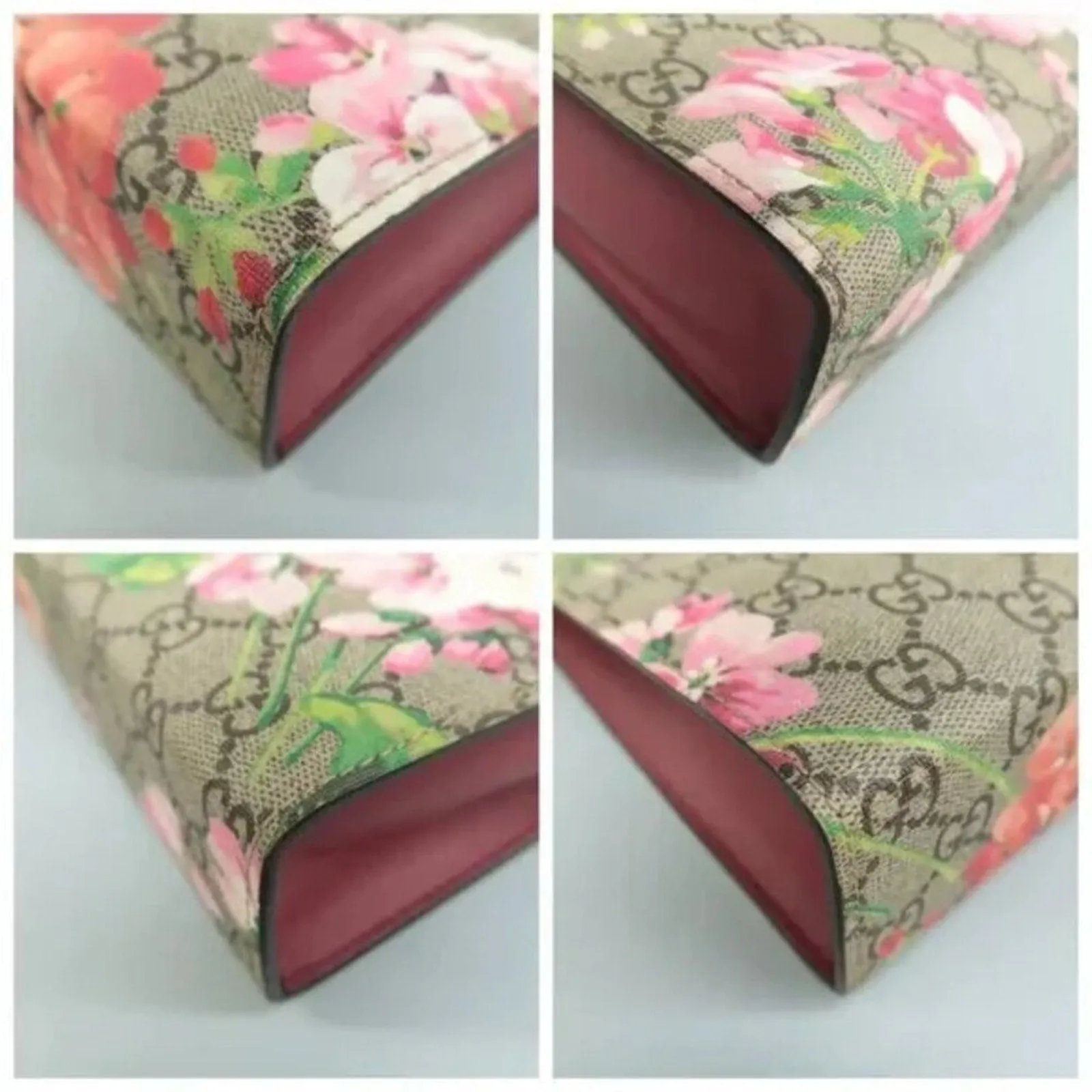 GUCCI Blooms Brown GG Canvas Clutch Bag