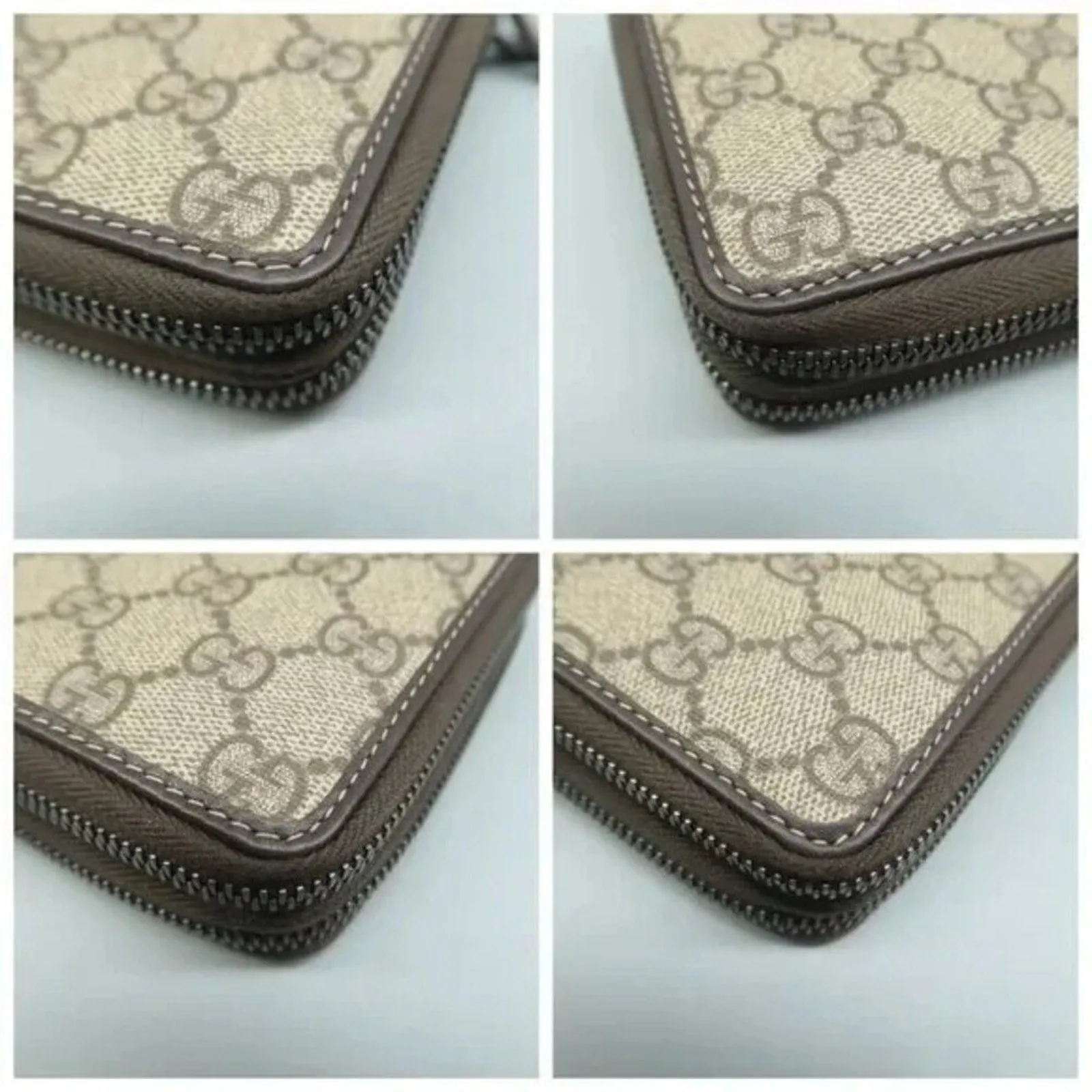 GUCCI Brown GG Canvas Clutch Bag