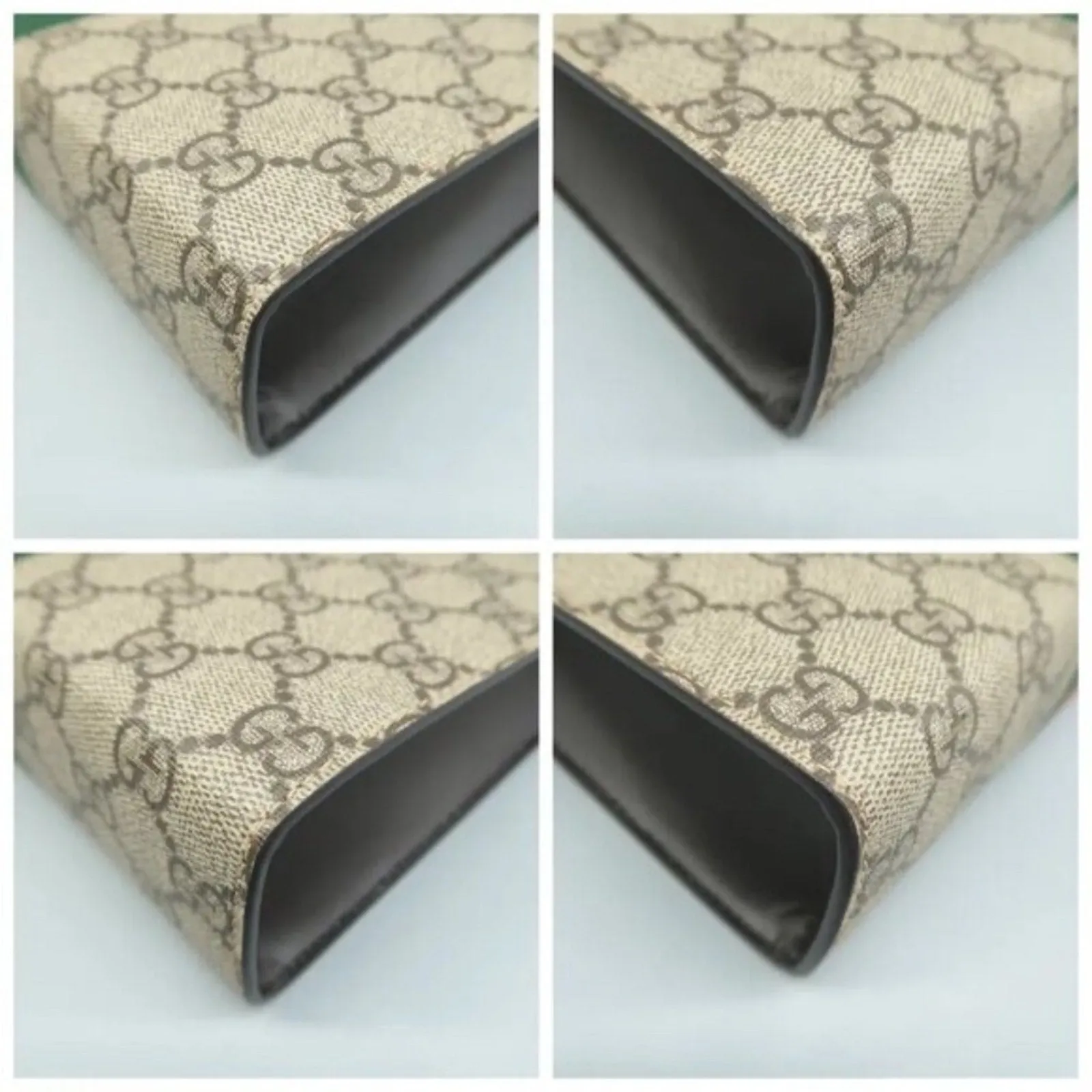 GUCCI Brown GG Canvas Clutch Bag