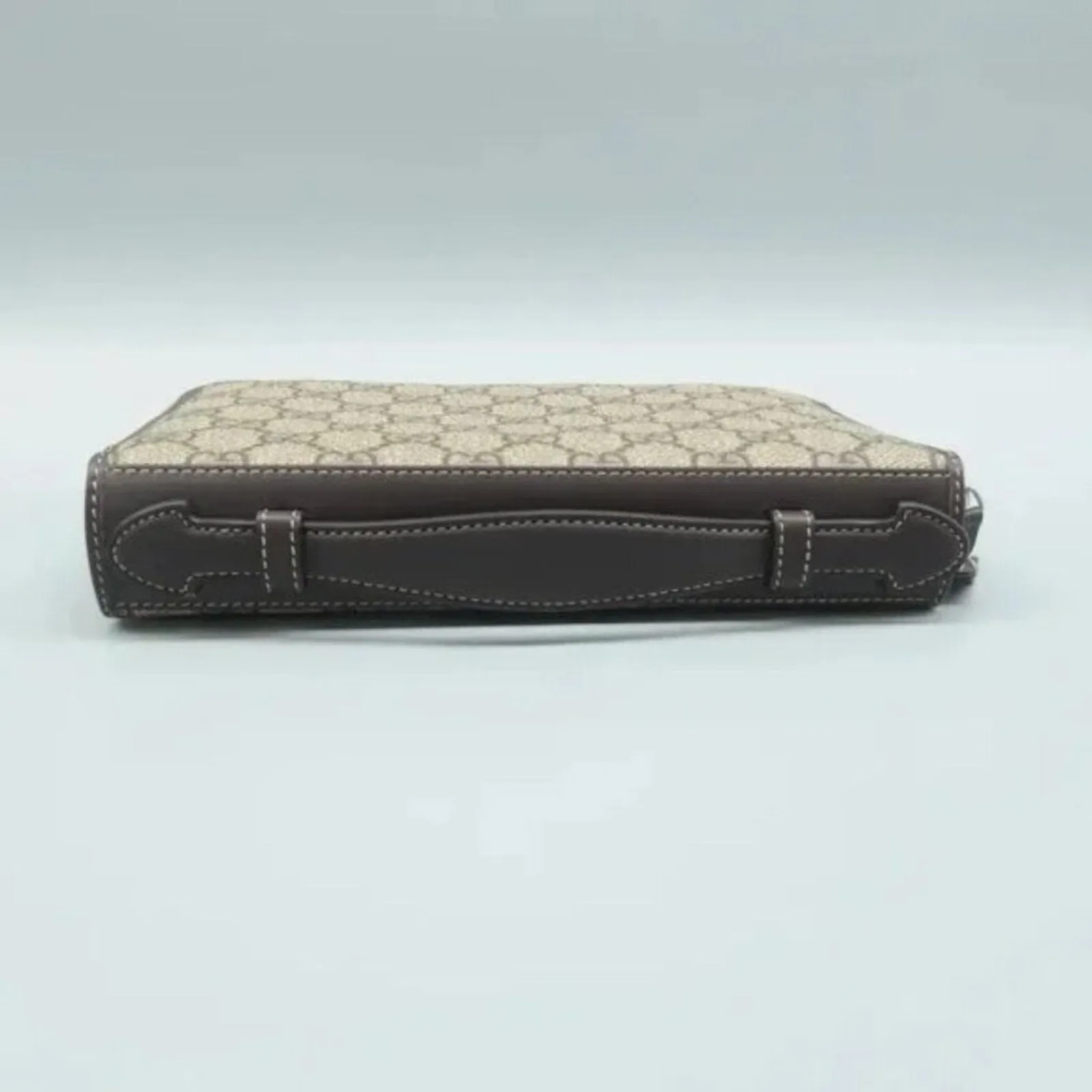 GUCCI Brown GG Canvas Clutch Bag