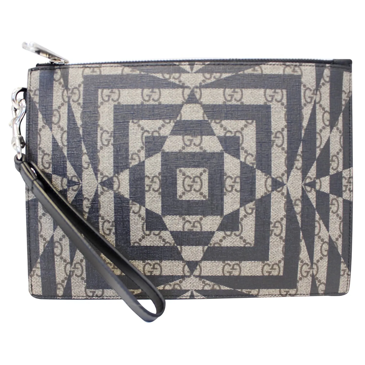 GUCCI GG Supreme Canvas Clutch Wristlet Pouch 411768
