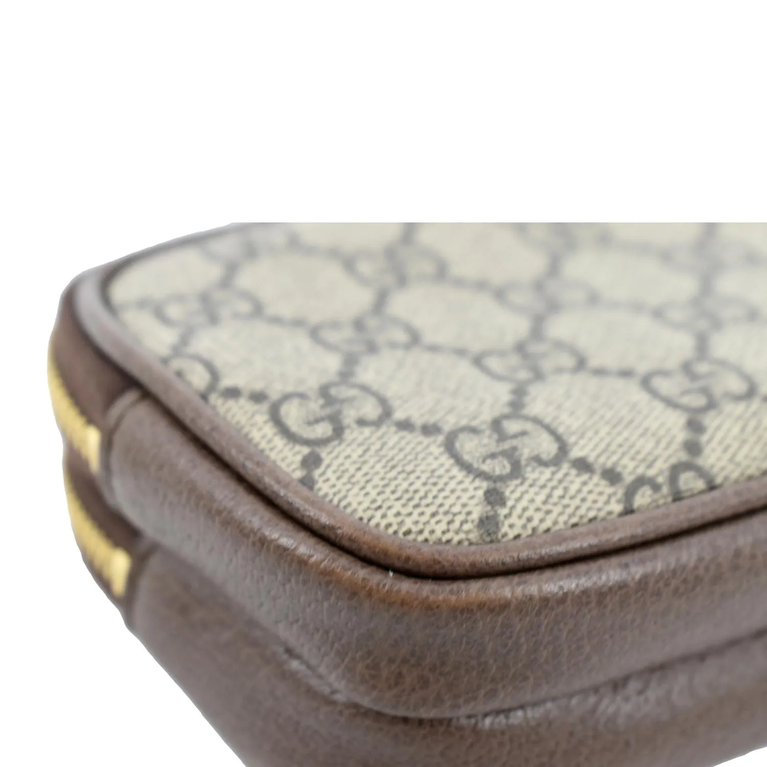 GUCCI Ophidia GG Supreme Monogram Phone Case Wristlet Beige 598654
