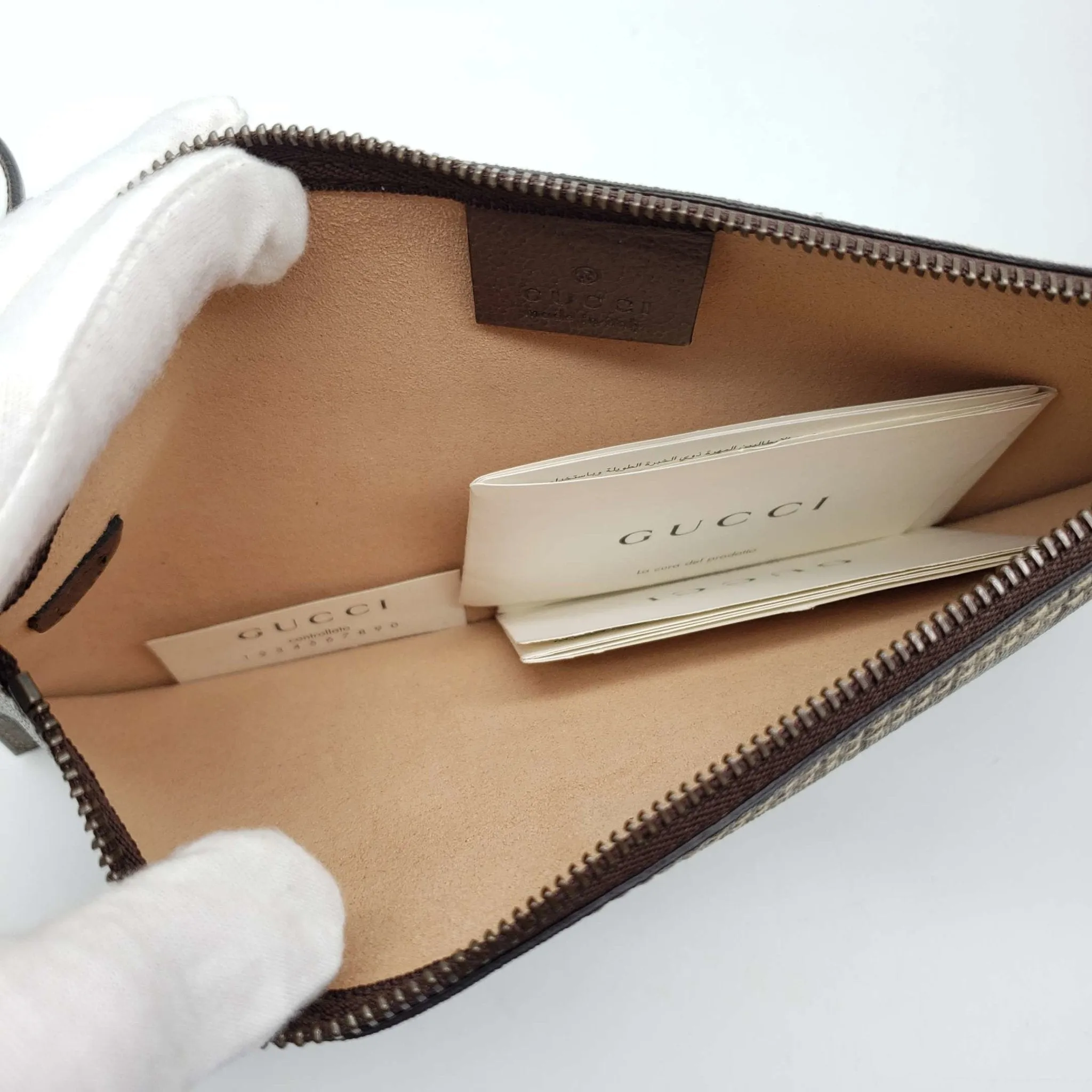 Gucci Pouch/Wristlet Canvas Bag