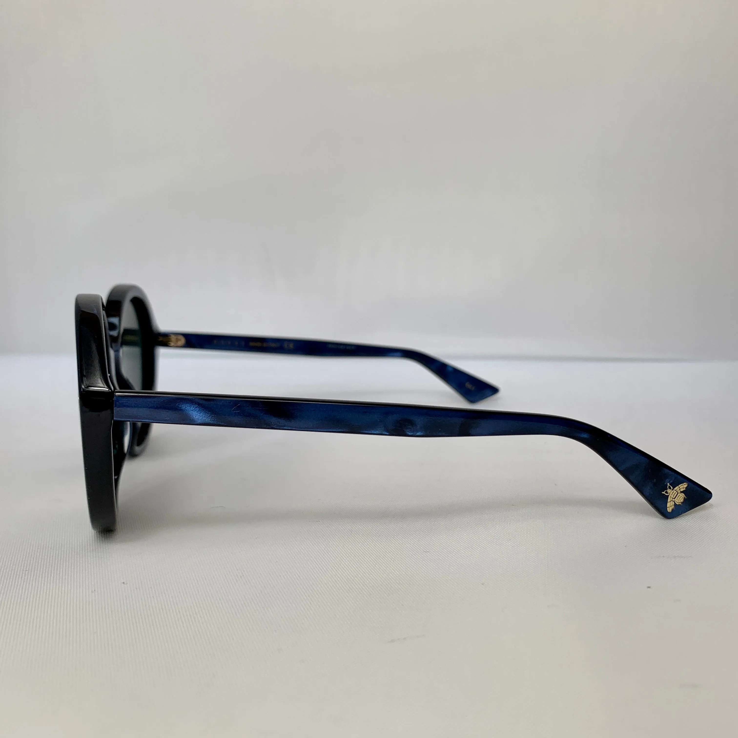 Gucci Round Frame Acetate Sunglasses in Blue